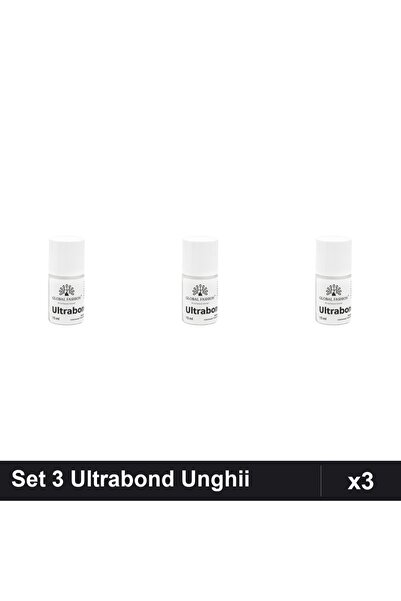 global fashion Set 3 Ultrabond Primer Bază Top Coat 15ml Unghii