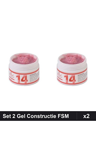 FSM Set 2 Gel Constructie UV LED 15g, Builder Gel Manichiura Profesionala