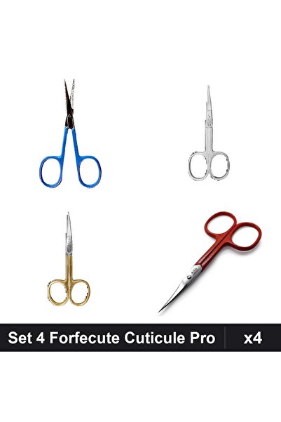 One Group Set 4 Forfecute Profesionale Cuticule, One Group, Argintie Aurie Ro...