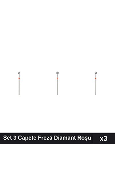 NAİLS Set 3 Capete Freză Diamant NBC Sfera Roșie, Duritate Medie, Manichiură ...