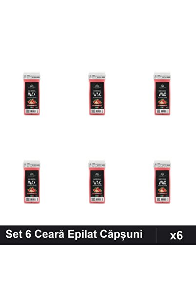 global fashion Set 6 Ceară Epilat Căpșuni 100ml, Epilare Unica Folosință, Dep...