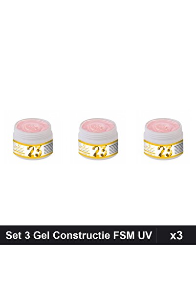 FSM Set 3 Gel de Constructie UV LED 15g, Builder Gel pentru Unghii, Manichiur...