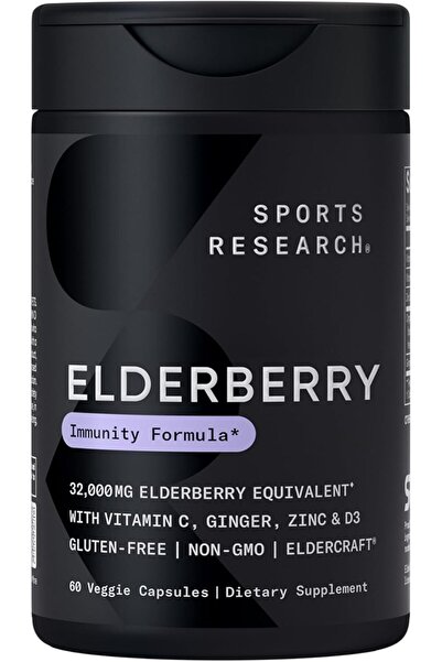 Sports Research كبسولات نبات العنب البري مع فيتامين د3 والزنك وفيتامين سي (60...