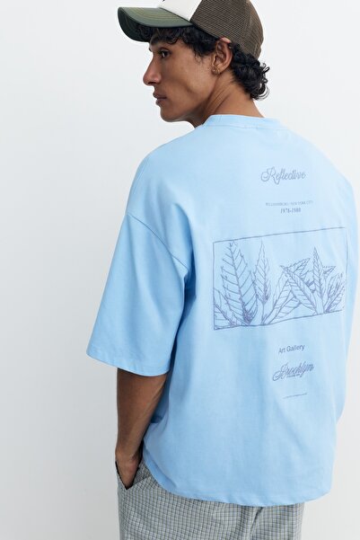Pull & Bear İşlemeli relaxed fit Tişört