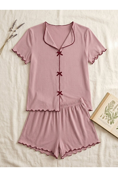 Retrobird Camisole and Shorts Home Set for Women Dusty Rose