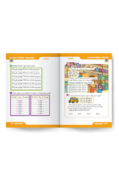 Çocuk Akademi 4. Sınıf Etkinlikli Soru Bankası Matematik