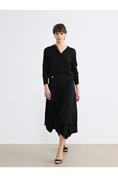 LC Waikiki Nevavm High Waist Asymmetrical Cut Skirt with a Difference