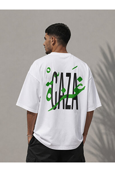 Nulivez Gaza Themed Oversize Unisex T-Shirt – Streetwear T-Shirt with Arabic ...