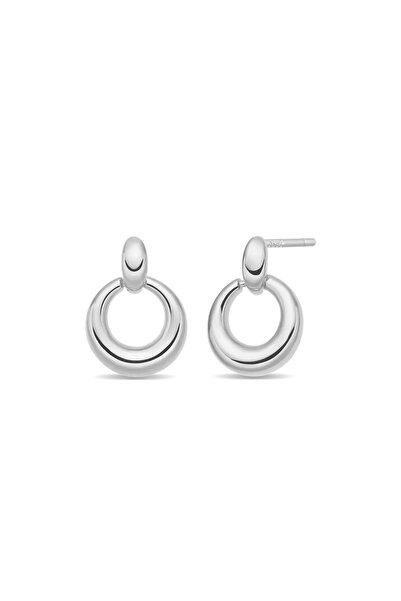 Lisa&Co. Cercei Argint Circler Argint placat cu rodiu / Fara pietre