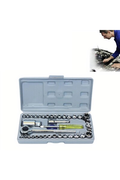 Bsr Socket wrench set, 40 pieces, 24x12x4cm