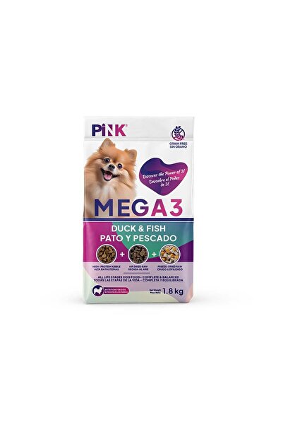 PINK MEGA 3 Grain-Free Dog Food - Triple- Kibble & Freeze-Dried & Air-Dried R...