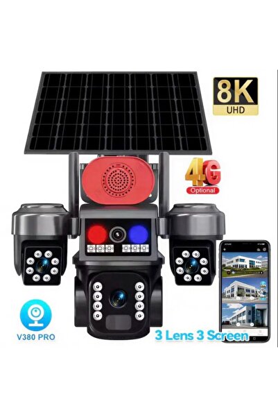 OEM Cameră Supraveghere 4G Crocodil – 3 Camere Rotative, 8K UHD și Panou Sola...