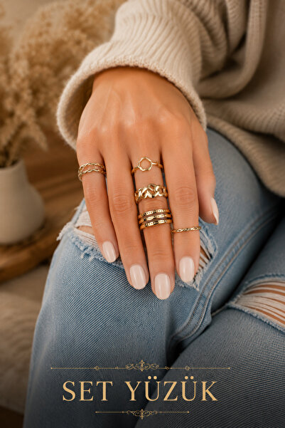 Jack Ferrero Gold Color Ring Set