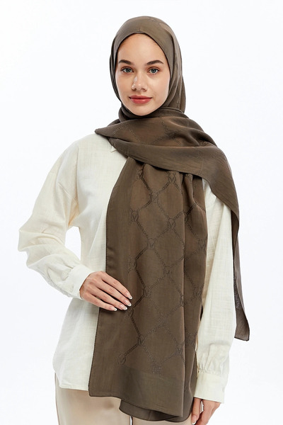 Valentino Orlandi Alia Series Monogram Pattern Shawl