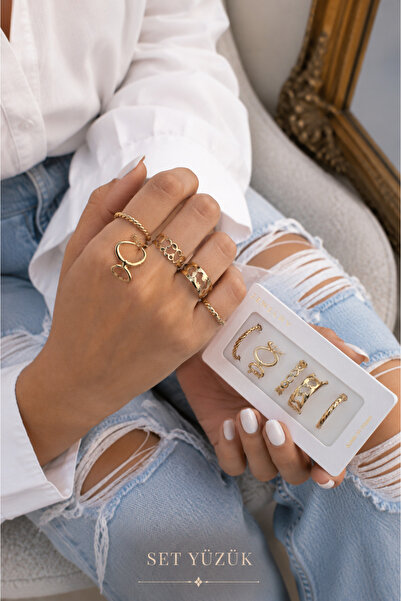 Jack Ferrero Gold Color Ring Set