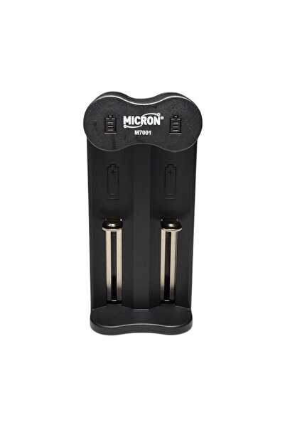 Micron 18650, 21700 Şarj Cİhazı, Lityum İyon Pil Şarj Cihazı 2 Yuvalı Type-C Çıkışlı