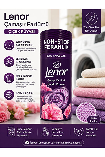 lenor Çamaşır Parfümü Çiçek Rüyası Ferahlatıcı Koku İncileri Uzun Süre Kalıcı...