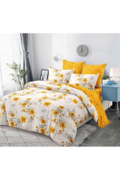 OEM Fine Cotton Duvet Cover Set with Stretchy – 6 pieces 100% Fine Cotton Str...