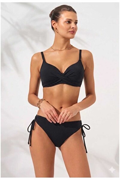 Pierre Cardin Boş Kaplı Altı Sürgülü Sırt Bağlamalı Toparlayıcı Bikini Takımı
