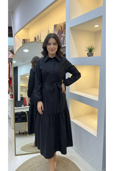 Nuss 2040 Patterned Dress - Black
