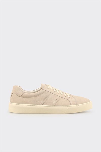 Elle Shoes Bej Deri Erkek Spor Ayakkabı