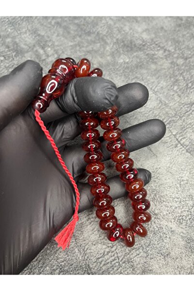 Mos Tespih Wheel Cut Ottoman Simile Old High-End Crimped Amber Prayer Beads