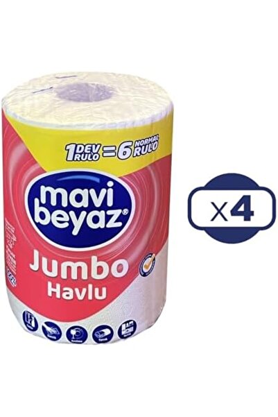 Yıldızan Nzr Beautestore Blue and White Towels, Giant Size Paper Towels, 4-Pa...