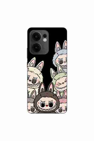 OEM Husa compatibila cu Oppo Reno13 F Silicon Gel Tpu Model Labubu Pattern Black