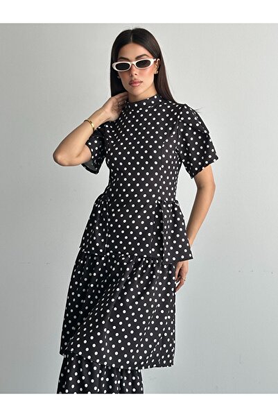 Viskosa Polka Dot Stylish Casual Dress