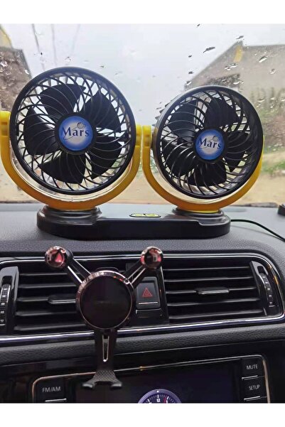 Monte Lua 12 Volt Dc Usb Girişli Masaüstü 2’Li Plastik Ev, Ofis, Araç Fanı