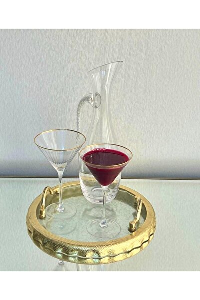 B&L Decor Beth & Lily – Gold-Handle Round Vanity Tray | Luxury Jewellery & Pe...