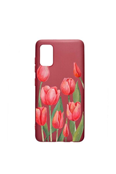 bestcase Θήκη σιλικόνης, Συμβατή με Oppo A74 5G, Κόκκινες τουλίπες, ανθεκτική...