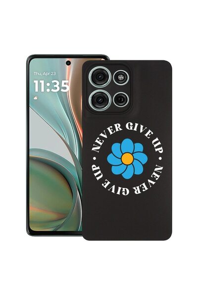 bestcase ¬Æ Husa pentru Motorola Moto G75, Never Give Up, Slim Silicon 0.8MM,...