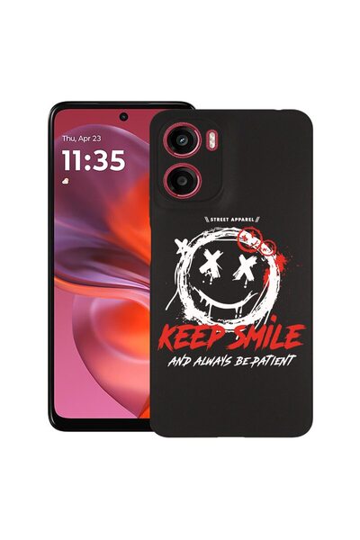 bestcase ¬Æ Husa Slim Silicon pentru Motorola Moto E15, Keep Smile, 1997859 B...