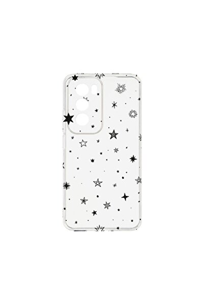 bestcase ¬Æ Husa Clear Silicon 2MM, Compatibila Cu OPPO Reno12 Pro 5G, Stars,...