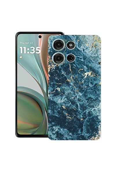 bestcase Ултра тънък TPU калъф, съвместим с Motorola Moto G67 Power, с мрамор...