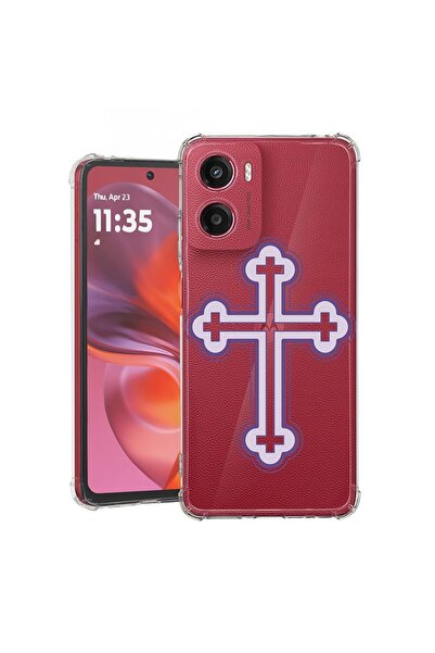 bestcase ¬Æ Husa pentru Motorola Moto G05, Anti Shock 1.5MM, Purple Cross, Pr...