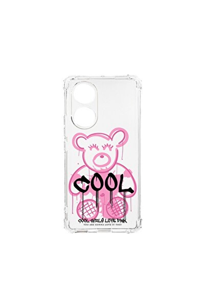 bestcase Husa Anti Shock 1.5MM, compatibilă cu OPPO A38, Teddy Bear Cool Pink...