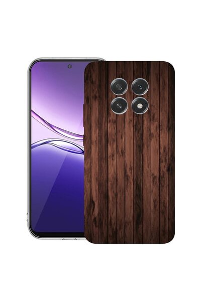 bestcase Калъф за OPPO F29 Pro с дизайн от орехово дърво, прозрачен тънък сил...
