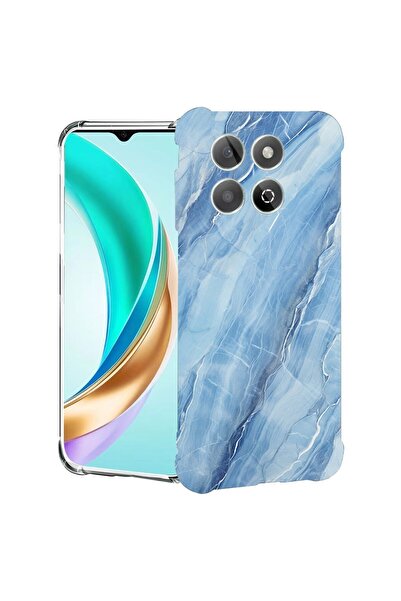 bestcase ¬Æ Husa compatibila Honor X8C, Anti Shock 1.5MM, Blue Marble, Protec...