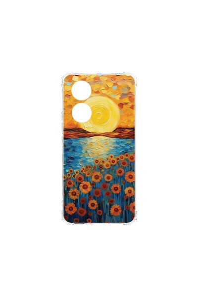 bestcase Husa Antișoc 1.5MM, compatibilă cu OPPO A18, Design Floarea Soarelui...