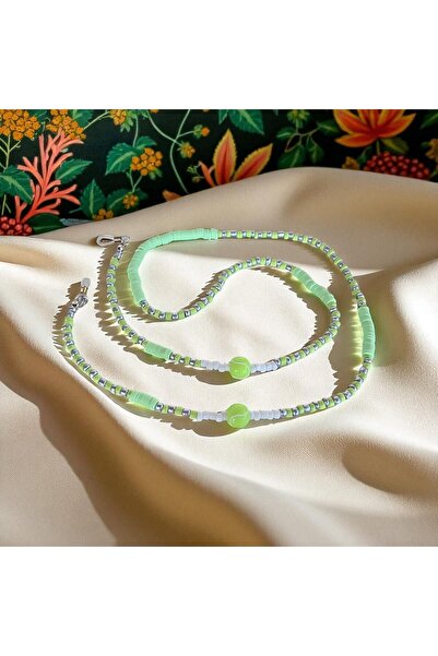 Sibelya Aksesuar Summer Glasses Strap with Tennis Ball Figure