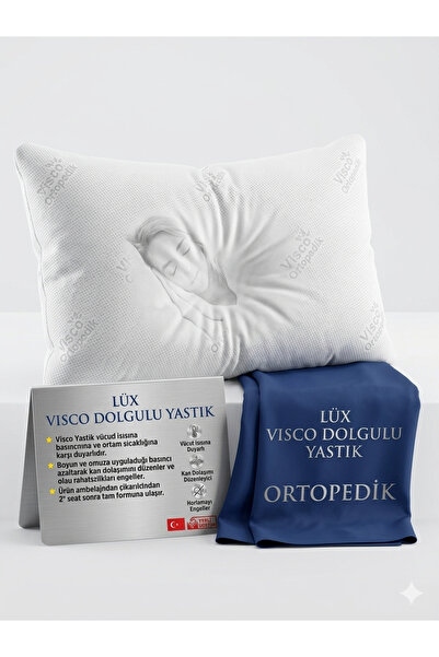 HomeLuxe Visco Dolgulu Ortopedik Yastık – Boyun ve Omuz Destekli