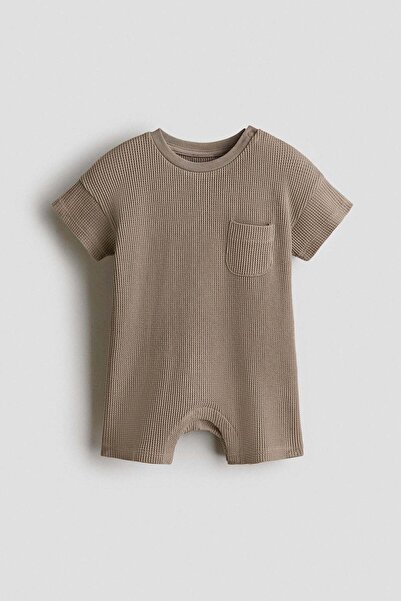 H&M Waffled cotton romper suit