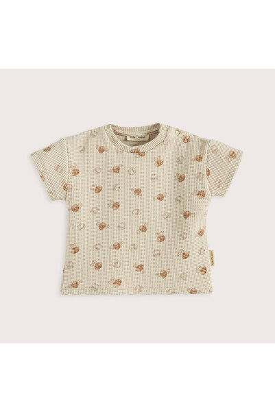 Chakra Happy Bee Printed T-Shirt Stone