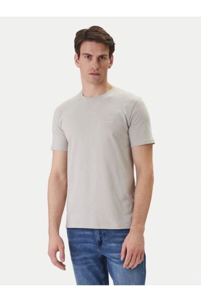 BOSS GRİ LOGOLU ERKEK T-SHIRT