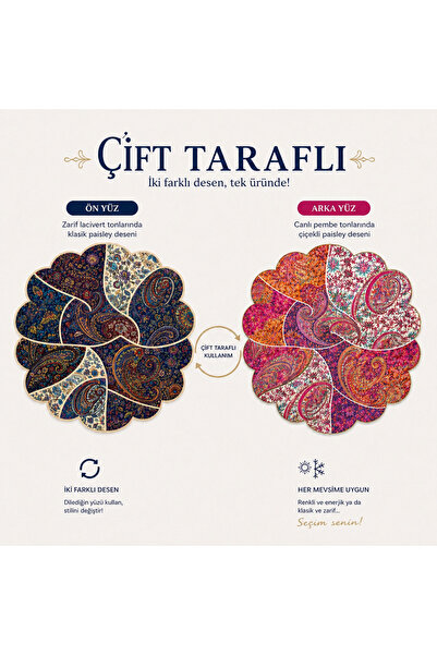Mise En Place Patchwork paisley 6 ‘li Amerikan Servis