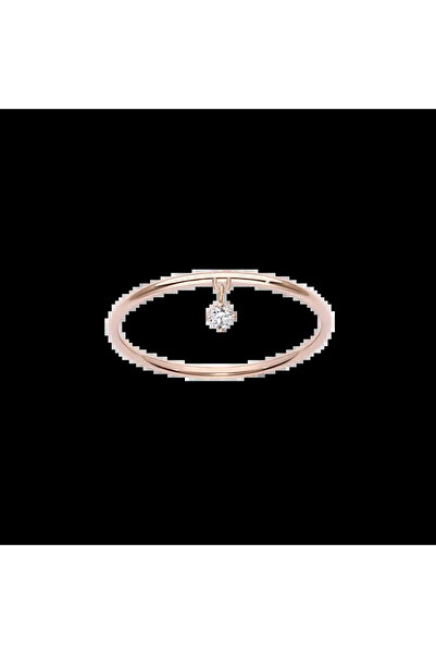 Lisa&Co. Gold ring White Diamond Drop S 51 mm / Rose gold / White diamond
