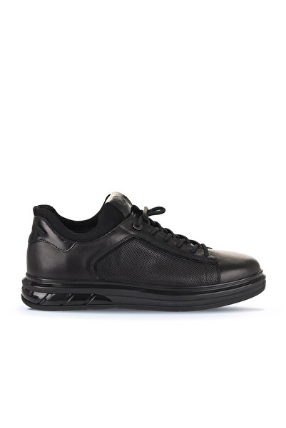 BUENO Black Atlas Printed Leather Men's Casual Shoes