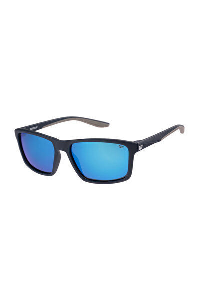 Caterpiller Rectangular Sports Sunglasses with Sculpted Rubber Temples & TAC ...